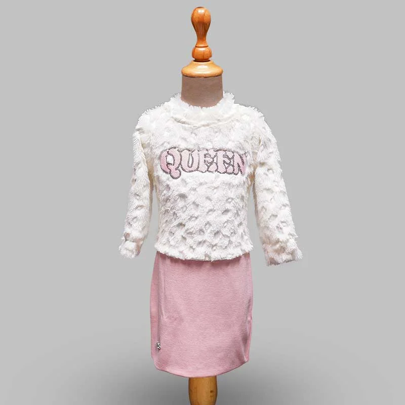 Deal Zone Pink Full Sleeves Girls Midi