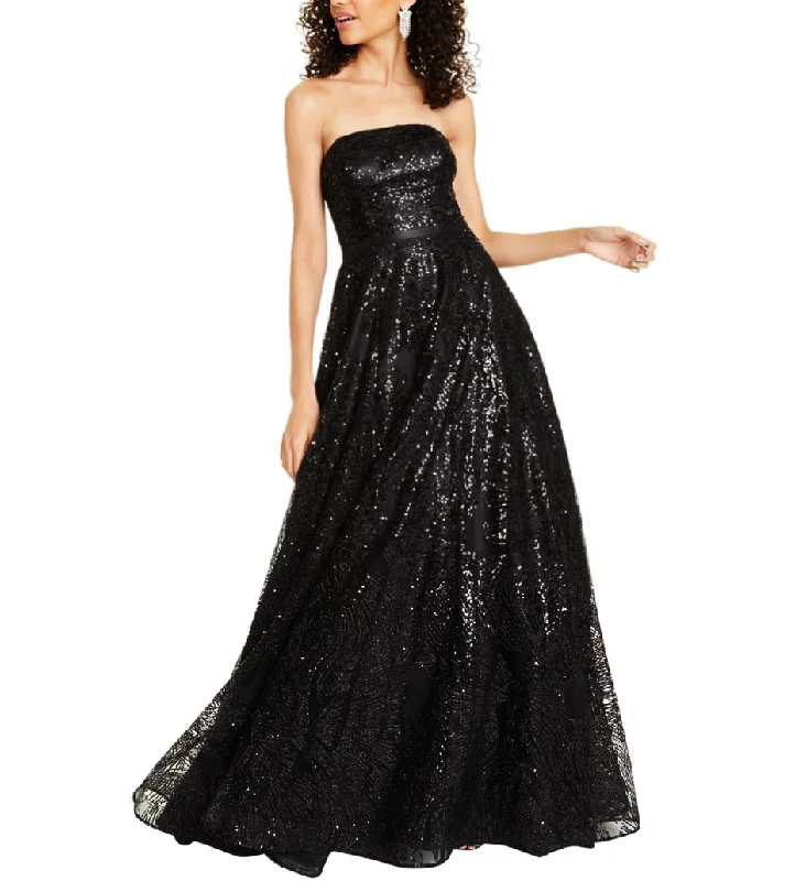 Holiday Sale 3 - say yes to the prom black sequin strapless gown
