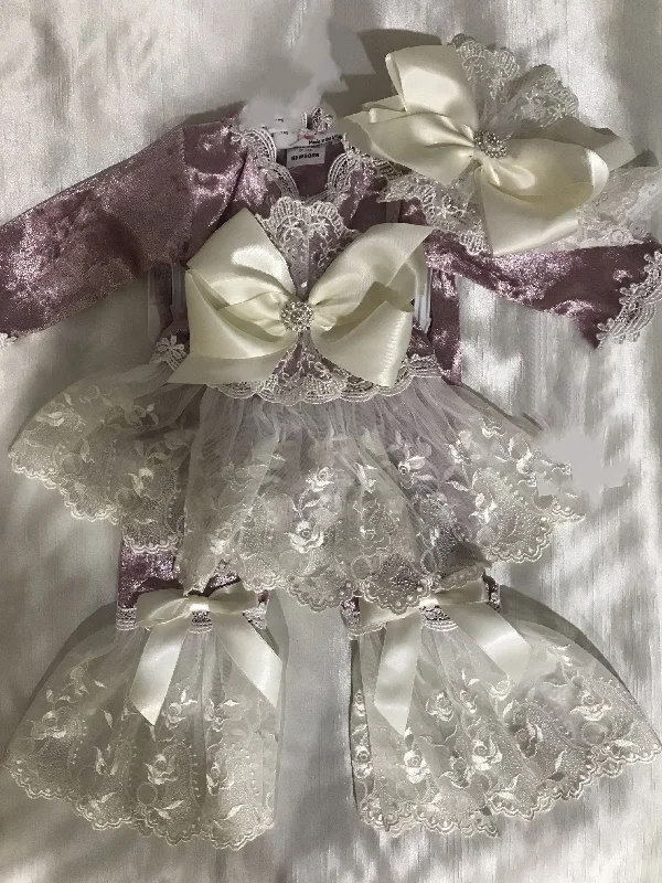 Quick Sale Lucia Velvet Set in Dark Mauve