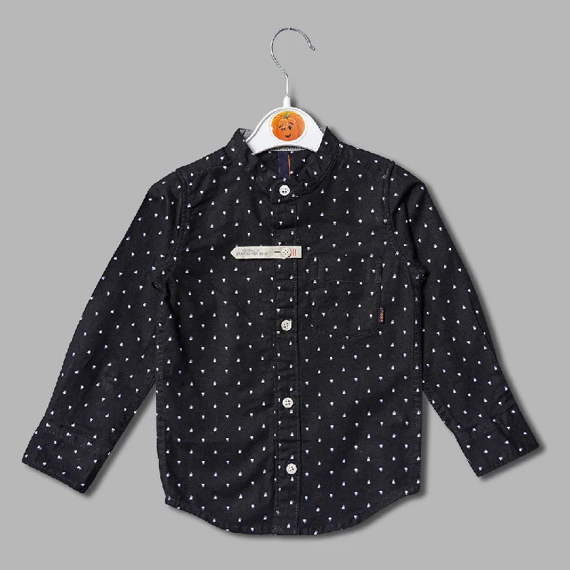 Unbeatable Prices Solid Mandarin Collard Printed Shirt for Boys