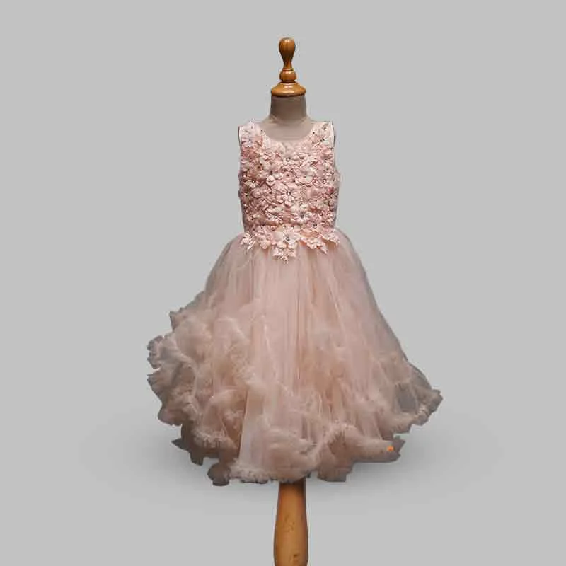 Unbeatable Prices Peach Gown for Kids Girls