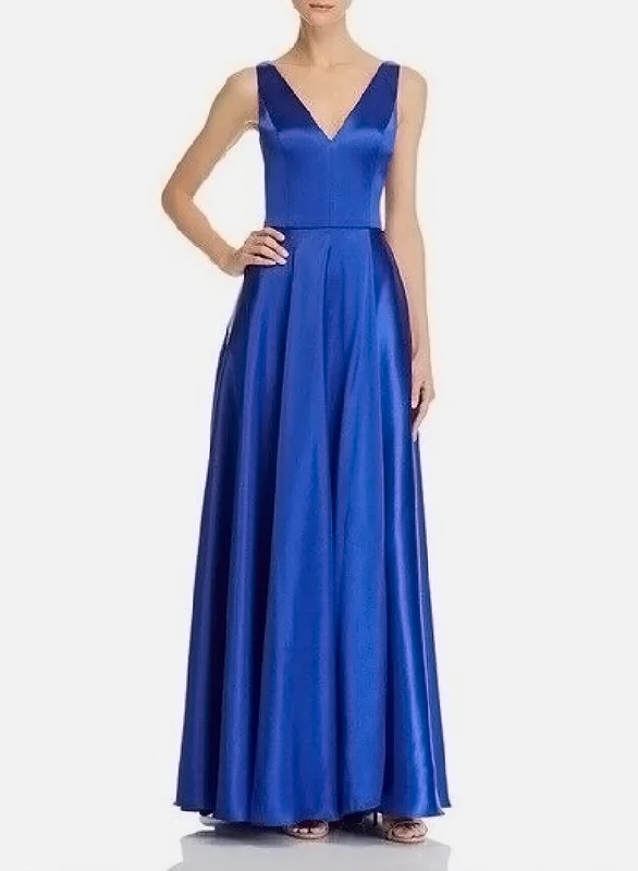 Seasonal Sale 4 - aqua royal blue charmeuse gown