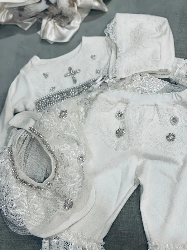 Mega Deal Antique White Layette Set