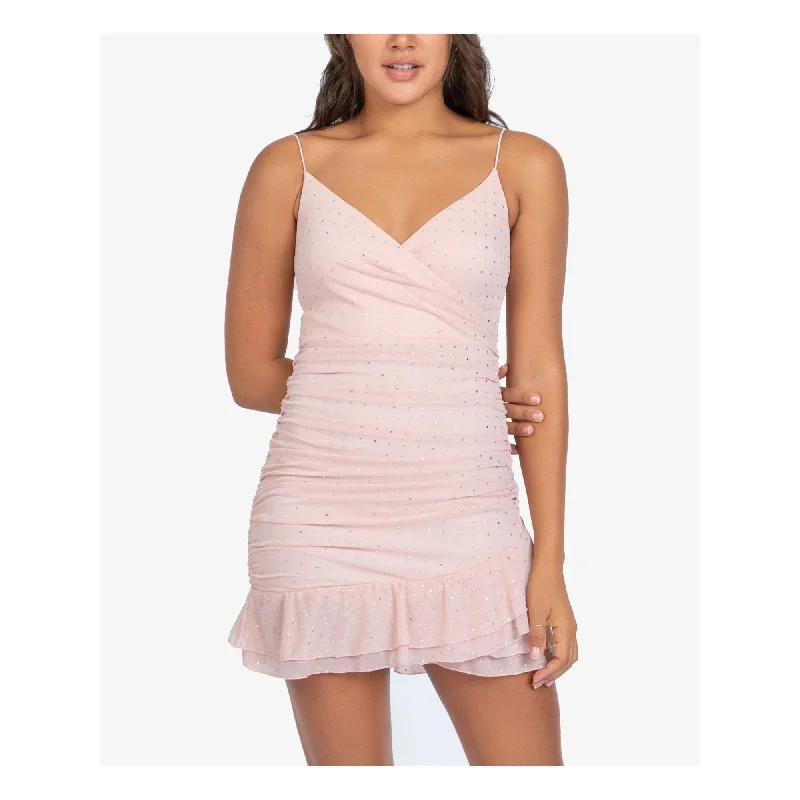 Reduced Prices b darlin pink silver dot party dress