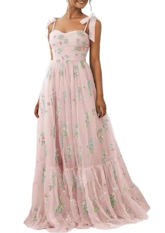Loyalty Reward 16 - ssb pink floral embroidered tulle gown