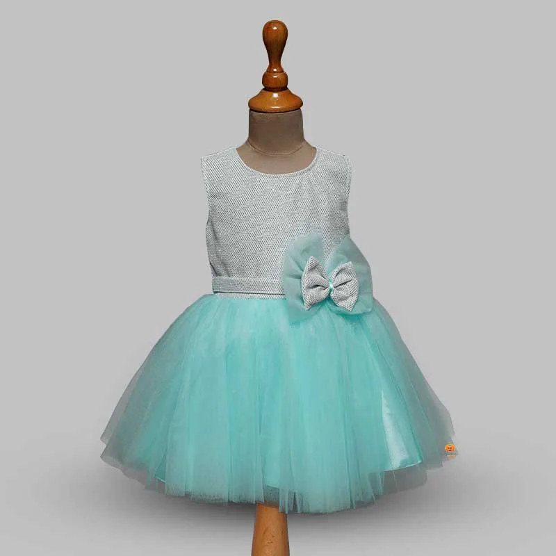 Deal Frenzy Sea Green-Tomato Frock for Kid Girls