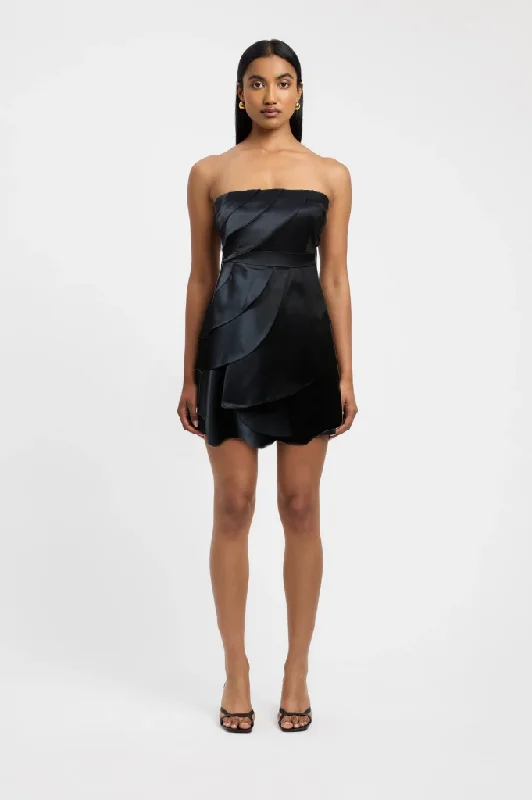 The Best Prices 2 - 5/48 black strapless satin cocktail dress