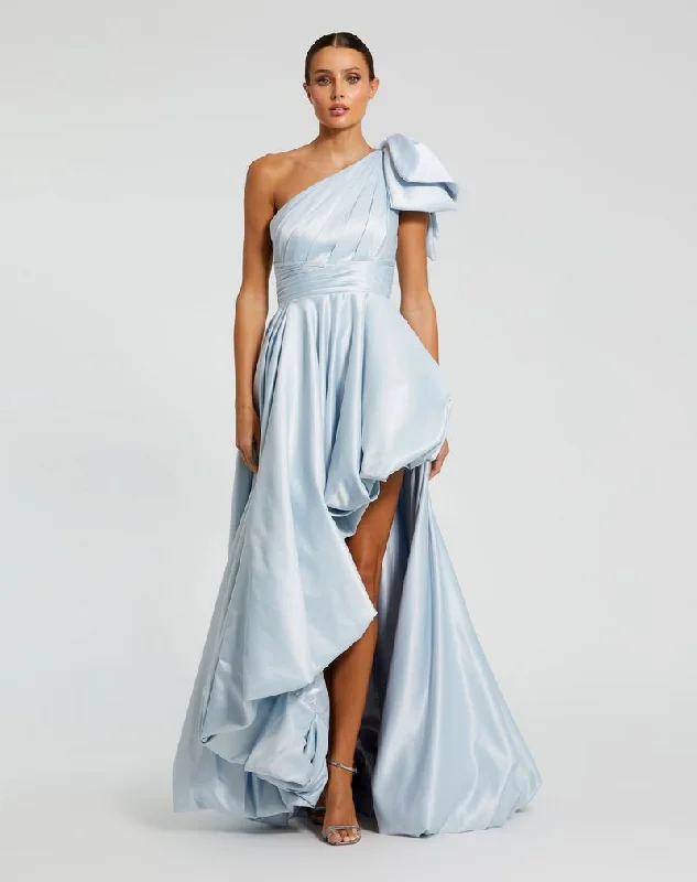 Markdown Madness Mac Duggal 11800 A Line High Low Pleated Formal Prom Dress