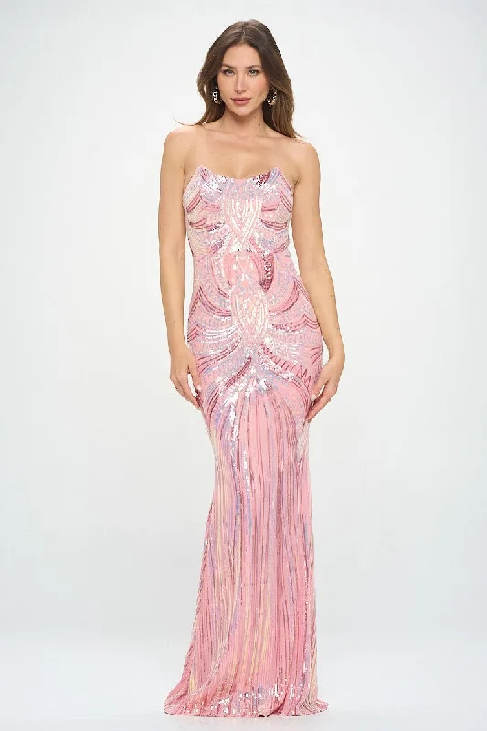 The Best Prices ssb pink sequin gown