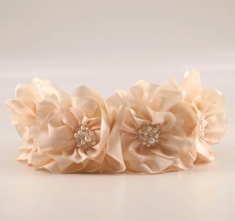 Shop and Save True Flower Headband in White or Champagne