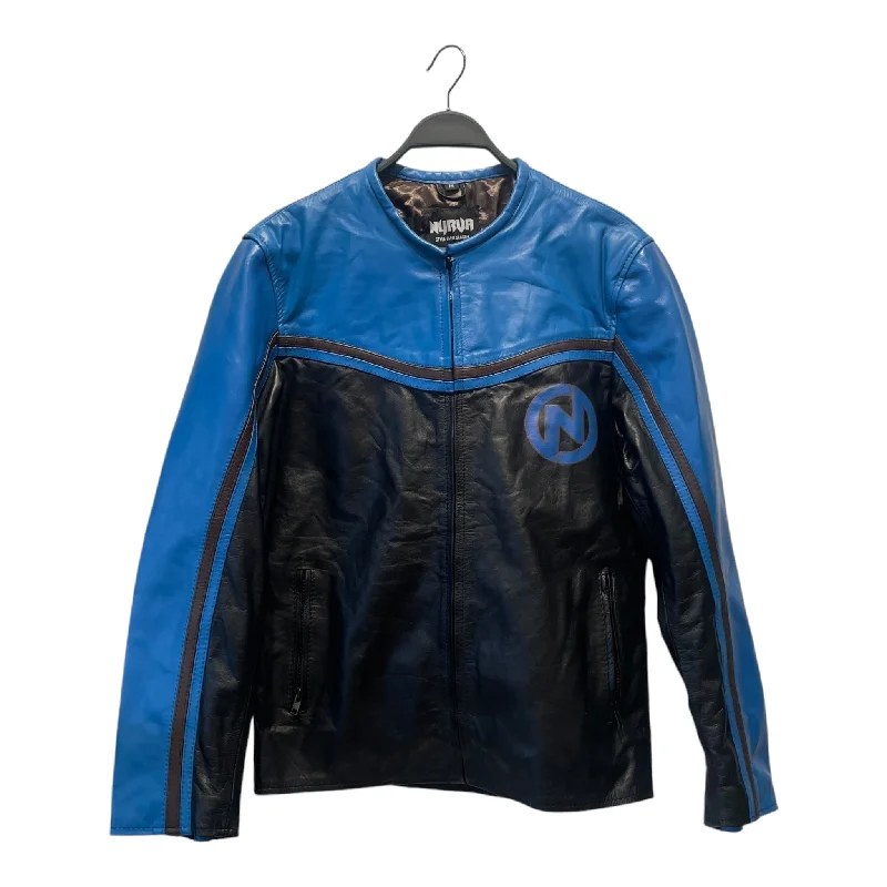 TIME-Limited Offer NURVA/Leather Jkt/M/Leather/BLU/
