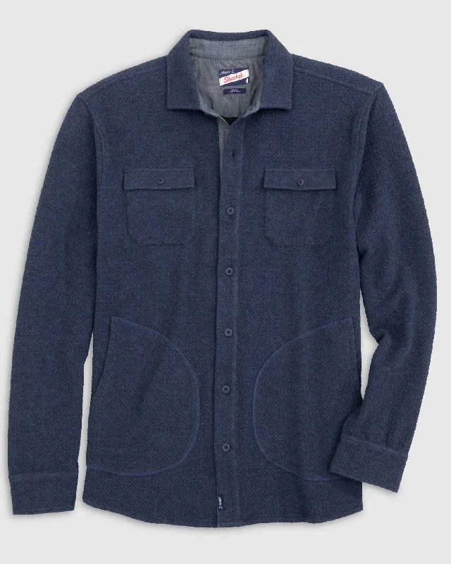 The Best Prices Andre Knit Shacket In Indigo