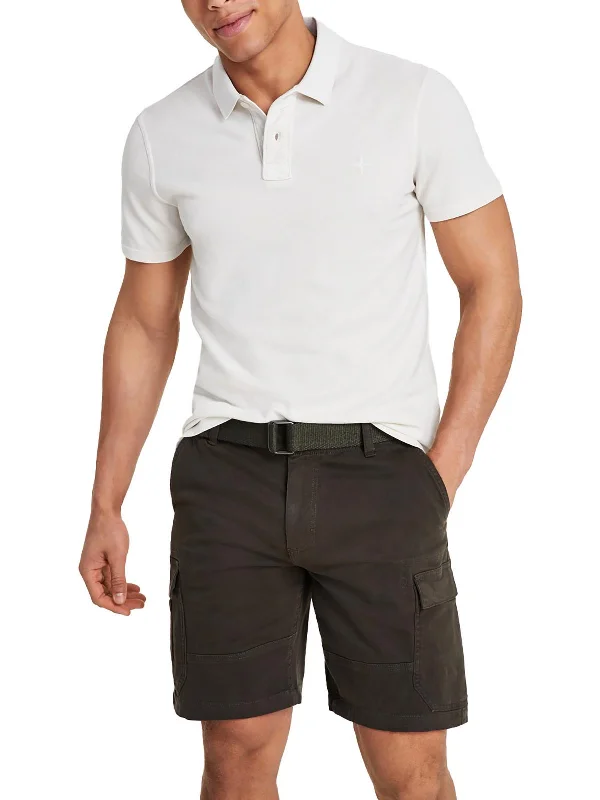 Deal Dash Frank Mens Low Rise Above Knee Cargo Shorts