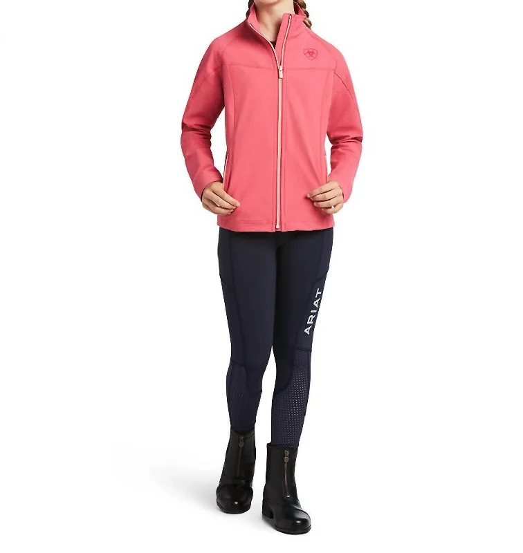 Today’s Deal Girl's Agile Soft Shell Jacket In Party Punch