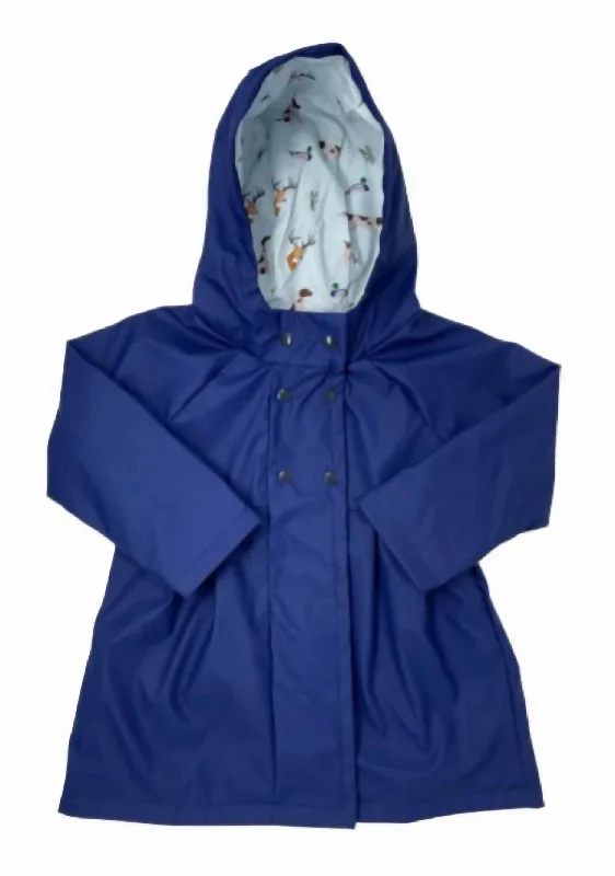 Incredible Offers Girls Rainy Day Raincoat In Navy / Blue