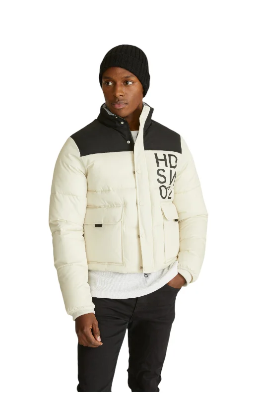 Take Advantage Hudson Jeans Men's Hudson Poly Twill Puffer Jacket With Logo
