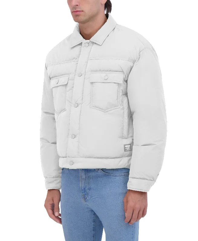 Blowout Sale Hudson Jeans Men's Nylon Puffer Trucker Jacket