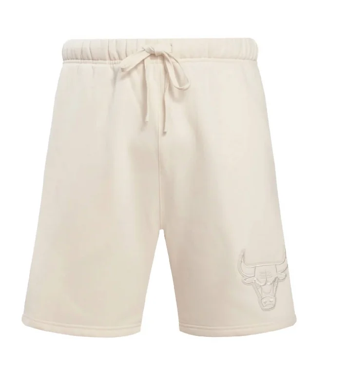 Seasonal Sale Men's Chicago Bulls Neutral Fleece Short In Eggshell