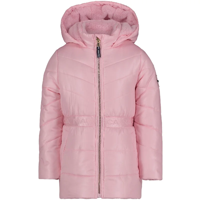 Best Deals Nautica Girls' Cinch Waist Puffer Coat (7-16)