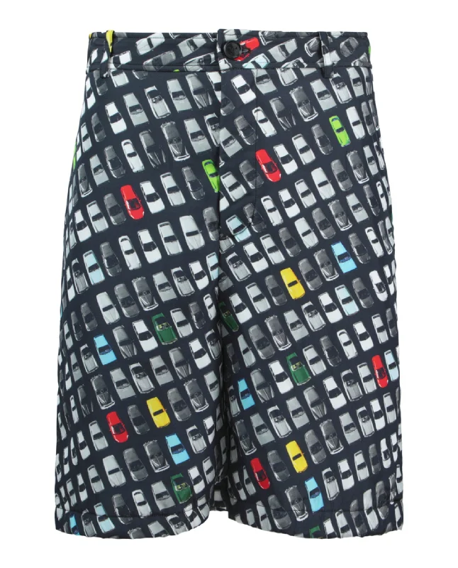 Massive Deals Padded Car Print Shorts
