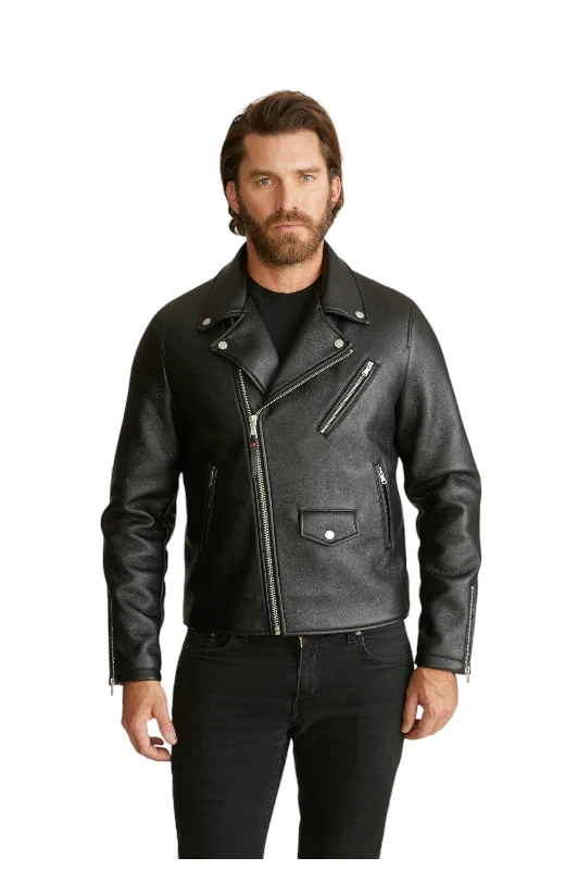 Final Markdown Robert Graham Men's Vegan Leather Moto Jacket