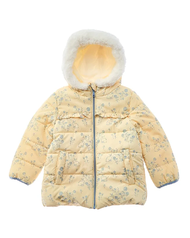Factory Direct Sale Wippette Floral Bunny Print Quilted Puffer Jacket
