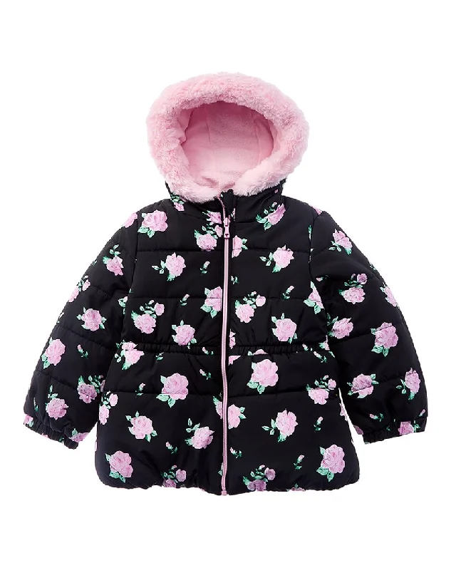 Extra Savings Wippette Rose Print Quilted Puffer Jacket