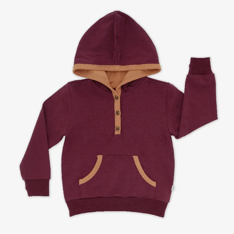 Early Access Classic Burgundy Henley Hoodie