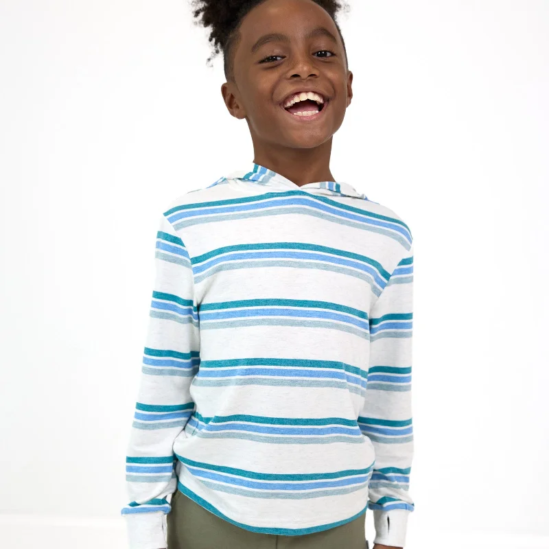 New Markdowns Cool Stripes Relaxed Hooded Tee