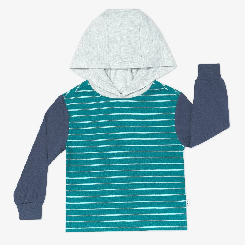 Huge Discounts Glacier Stripes Relaxed Hooded Tee