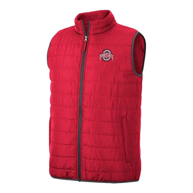 Overstock Ohio State Buckeyes Full Zip Puffer Vest