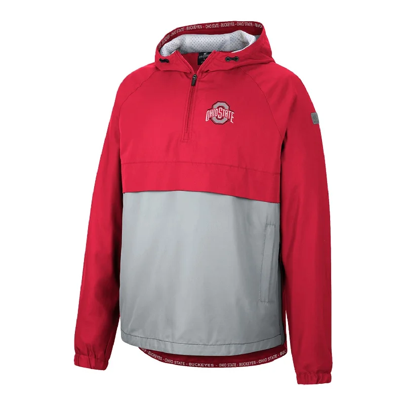 New Deals Ohio State Buckeyes 1/4 Zip Two Tone Jacket