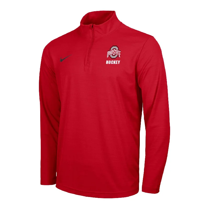 Daily Deals Ohio State Buckeyes Ice Hockey Scarlet Intensity 1/4 Zip Jacket