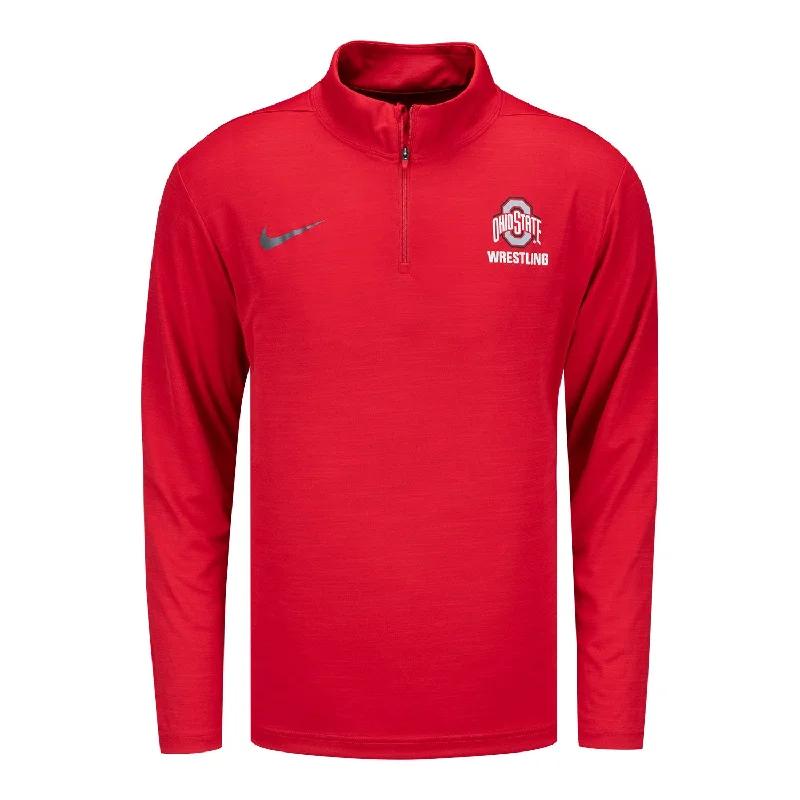 Today's Special Ohio State Buckeyes Nike Wrestling 1/4 Zip Scarlet Jacket