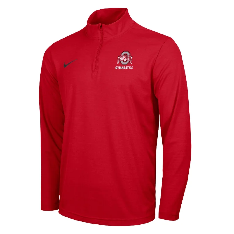 One-DAY Sale Ohio State Buckeyes Nike Gymnastics 1/4 Zip Scarlet Jacket