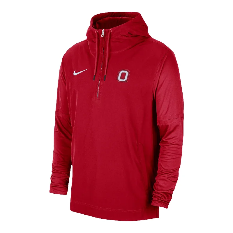 Bonus Savings Ohio State Buckeyes Nike 1/4 Zip Hooded Scarlet Jacket
