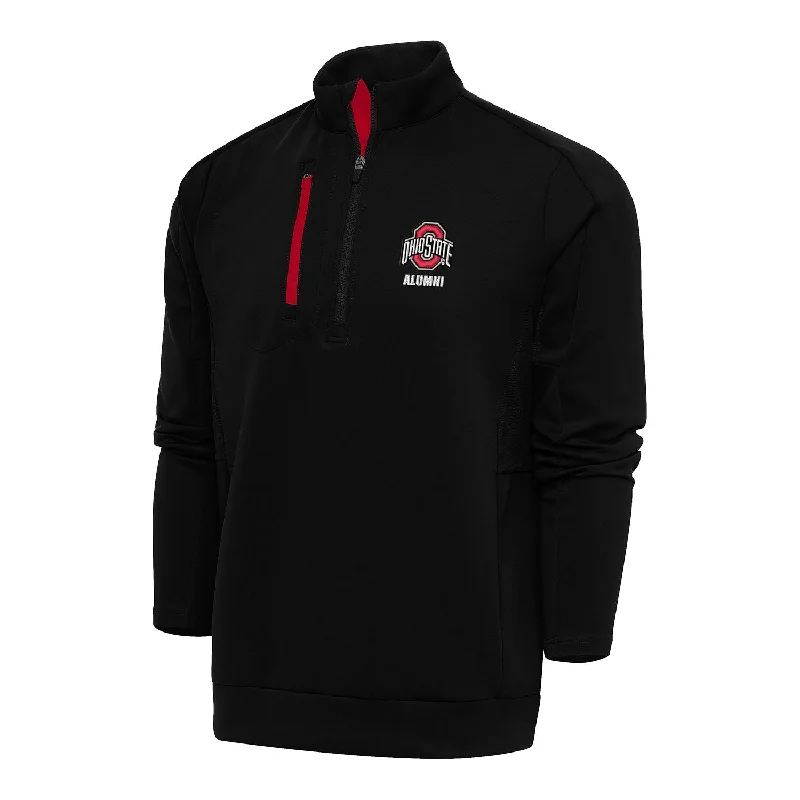Limited Availability Ohio State Buckeyes Contrast Generation Alumni Black 1/4 Zip Jacket
