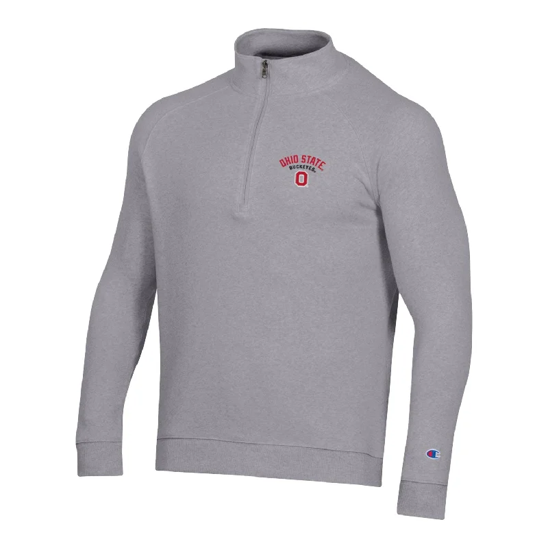 Special Savings Ohio State Buckeyes Triumph 1/4 Zip Gray Jacket