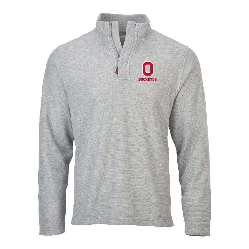 Fantastic Offers Ohio State Buckeyes Sullivan 1/4 Zip Gray Jacket