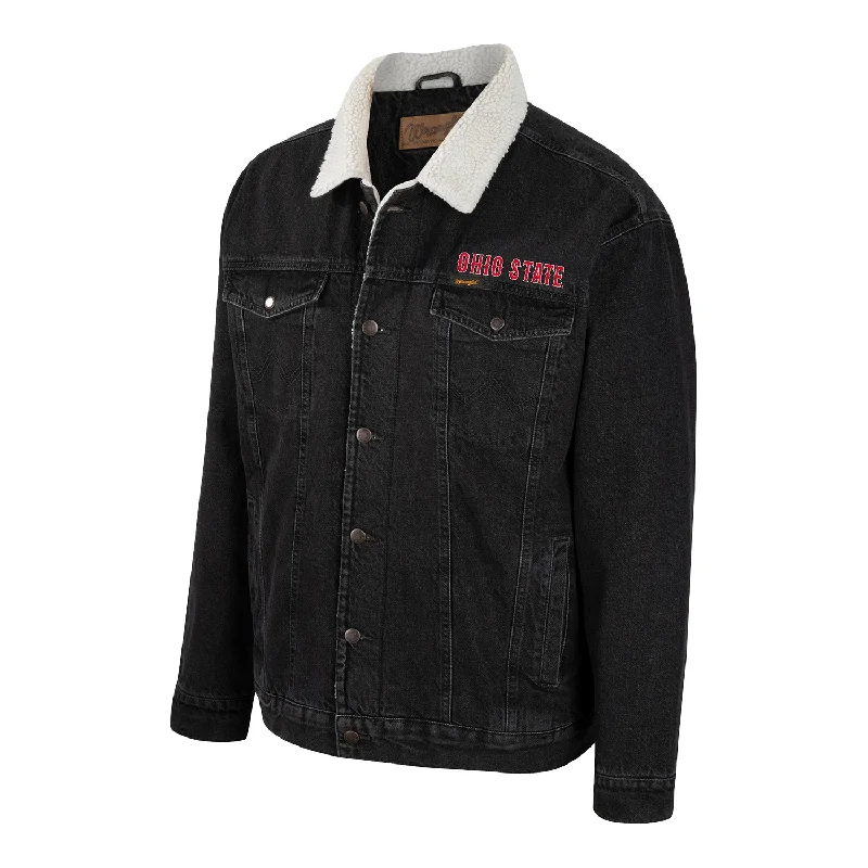 Extra Savings Ohio State Buckeyes Sherpa Denim Charcoal Jacket