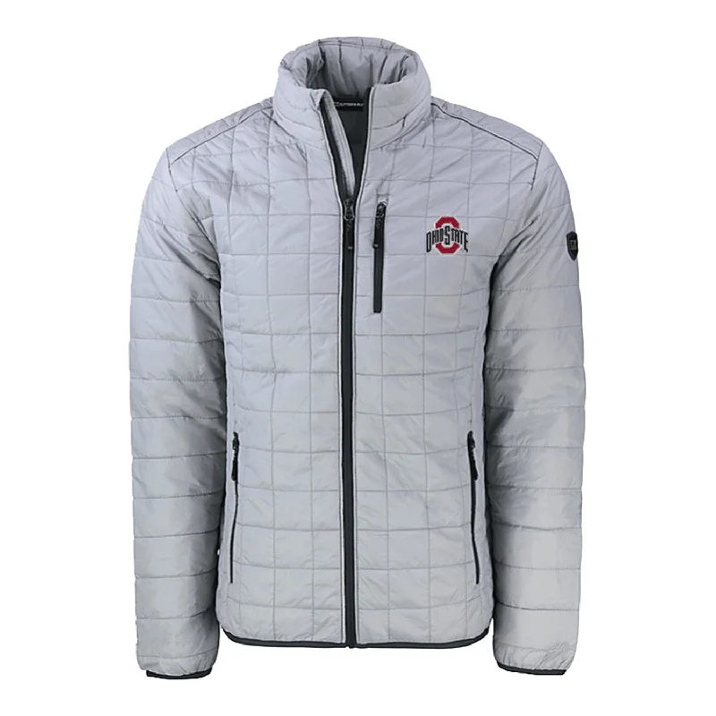 Great Bargains Ohio State Buckeyes Cutter & Buck Rainier PrimaLoft Eco Insulated Gray Full Zip Jacket Great Bargains Ohio State Buckeyes Cutter & Buck Rainier PrimaLoft Eco Insulated Gray Full Zip Jacket