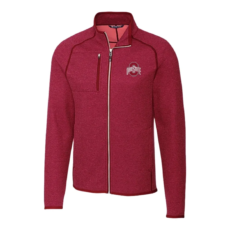 Exclusive Offers Ohio State Buckeyes Cutter & Buck Mainsail Sweater-Knit Scarlet Full Zip Jacket Exclusive Offers Ohio State Buckeyes Cutter & Buck Mainsail Sweater-Knit Scarlet Full Zip Jacket