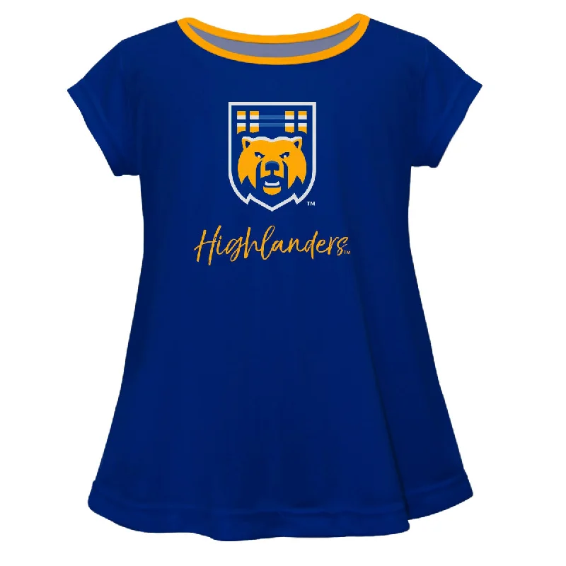 Savings Event UC Riverside The Highlanders UCR Girls Game Day Short Sleeve Blue Laurie Top by Vive La Fete