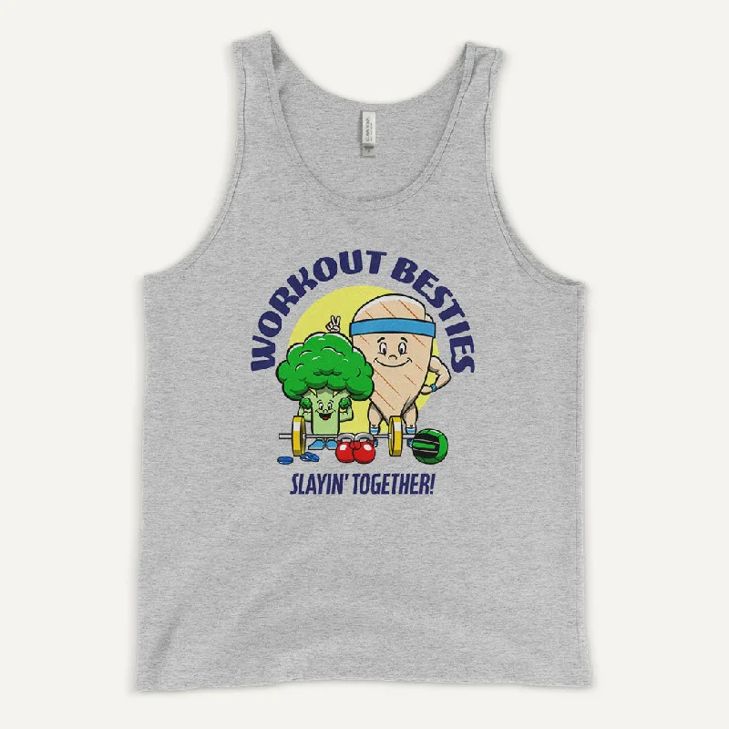 Seasonal Sale Workout Besties Chicken Breast And Broccoli Men’s Tank Top