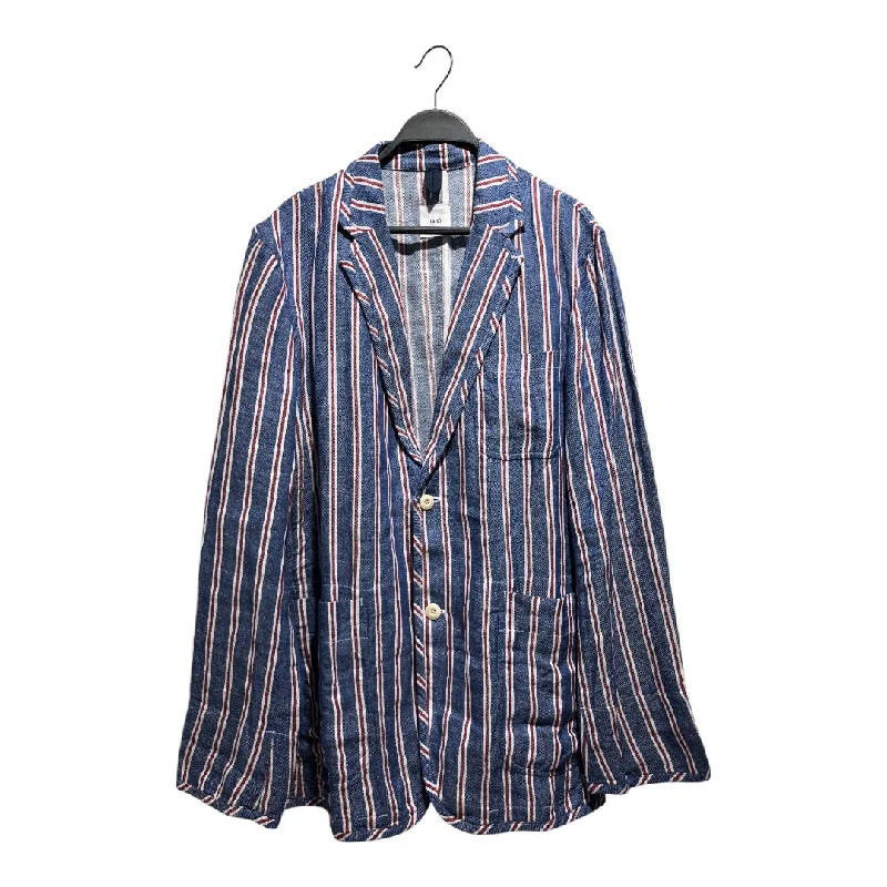 Price Fest ts(s)/Jacket/L/Linen/BLU/Stripe/STRIPED SUIT JACKET