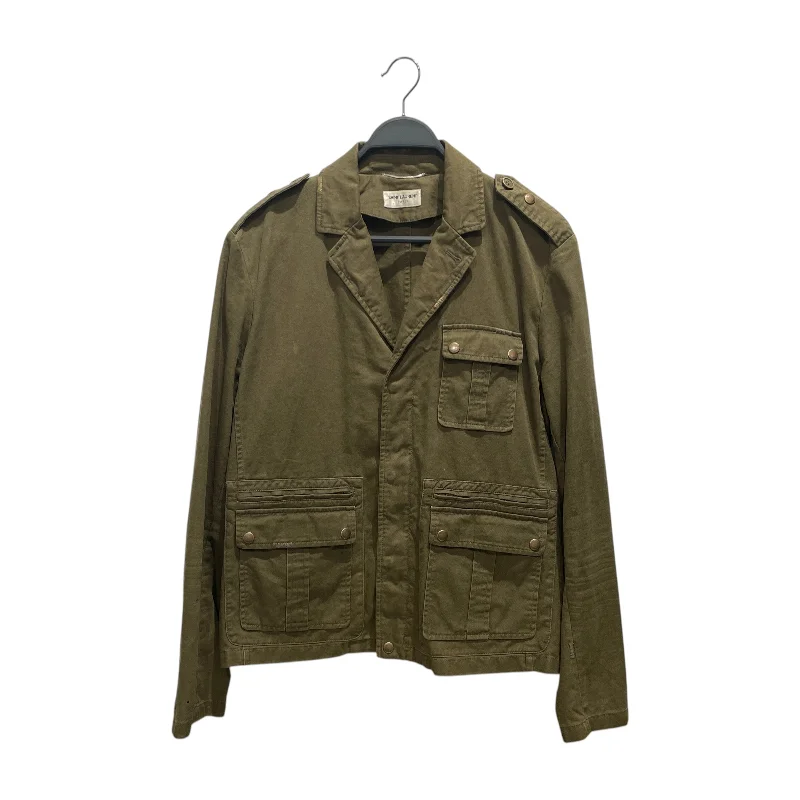 Steals and Deals SAINT LAURENT/Jacket/48/Cotton/GRN/Gabardine