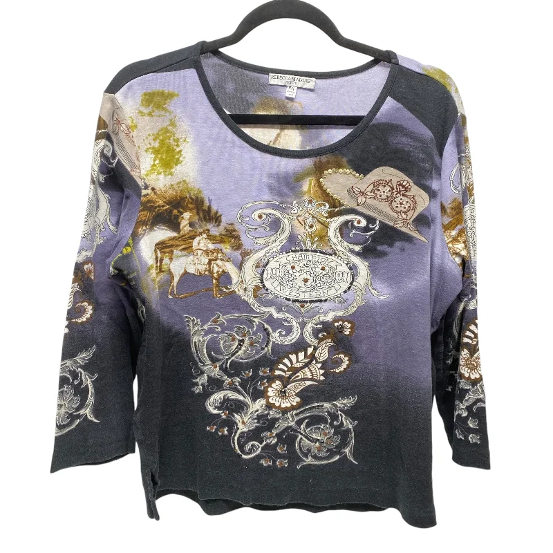 Huge Discounts Top Long Sleeve By Rebecca Malone In Multi-colored, Size: Xlp