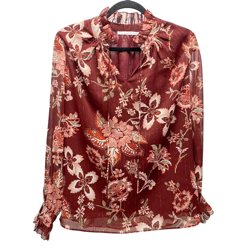 New Deals Top Long Sleeve By Violet And Claire In Floral Print, Size: M